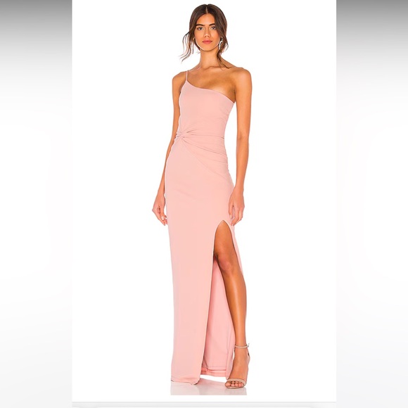 Nookie Dresses & Skirts - Nookie Lust One Shoulder Gown in Blush